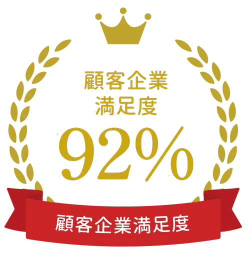 顧客企業満足度92%